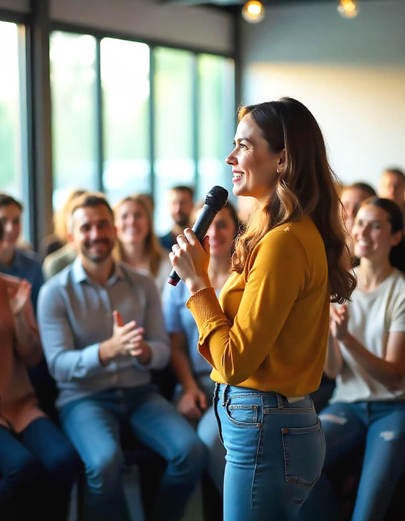 executive recruiter chatting